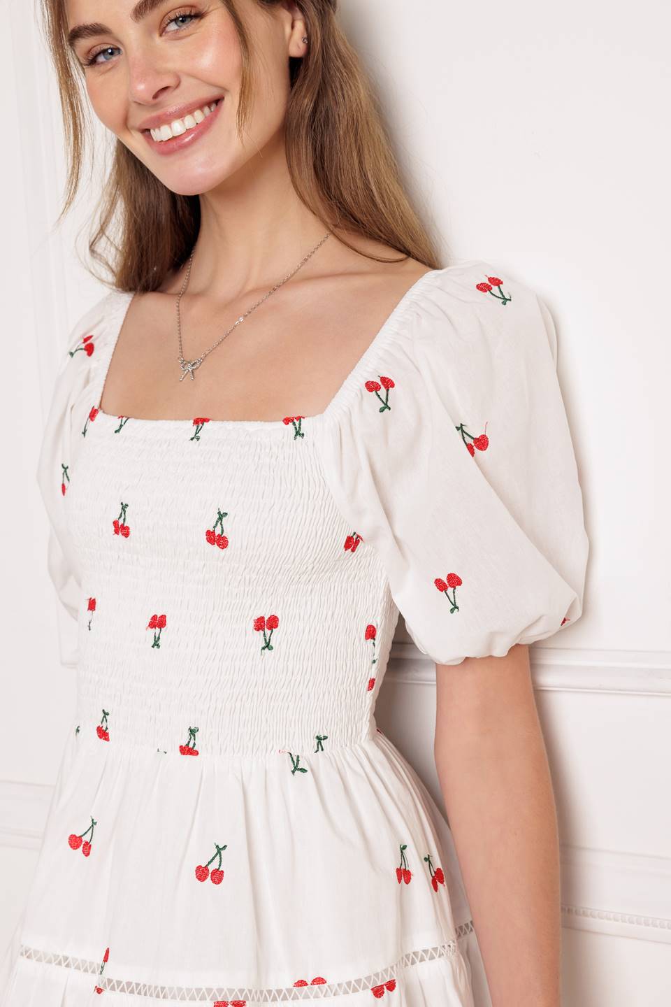 STILL DECIDING EMBROIDERED MINI DRESS - By Baano