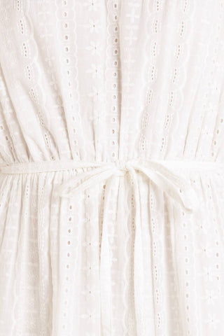 STARLIGHT SOIREE WOVEN EYELET MINI DRESS - By Baano