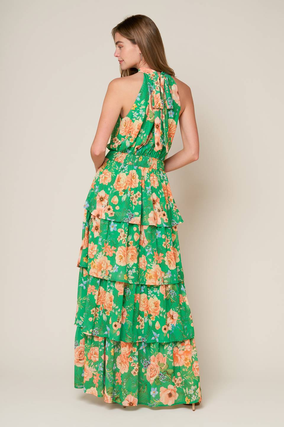 PORCELAIN BLOOM WOVEN MAXI DRESS - By Baano
