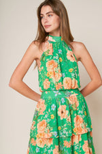 PORCELAIN BLOOM WOVEN MAXI DRESS - By Baano