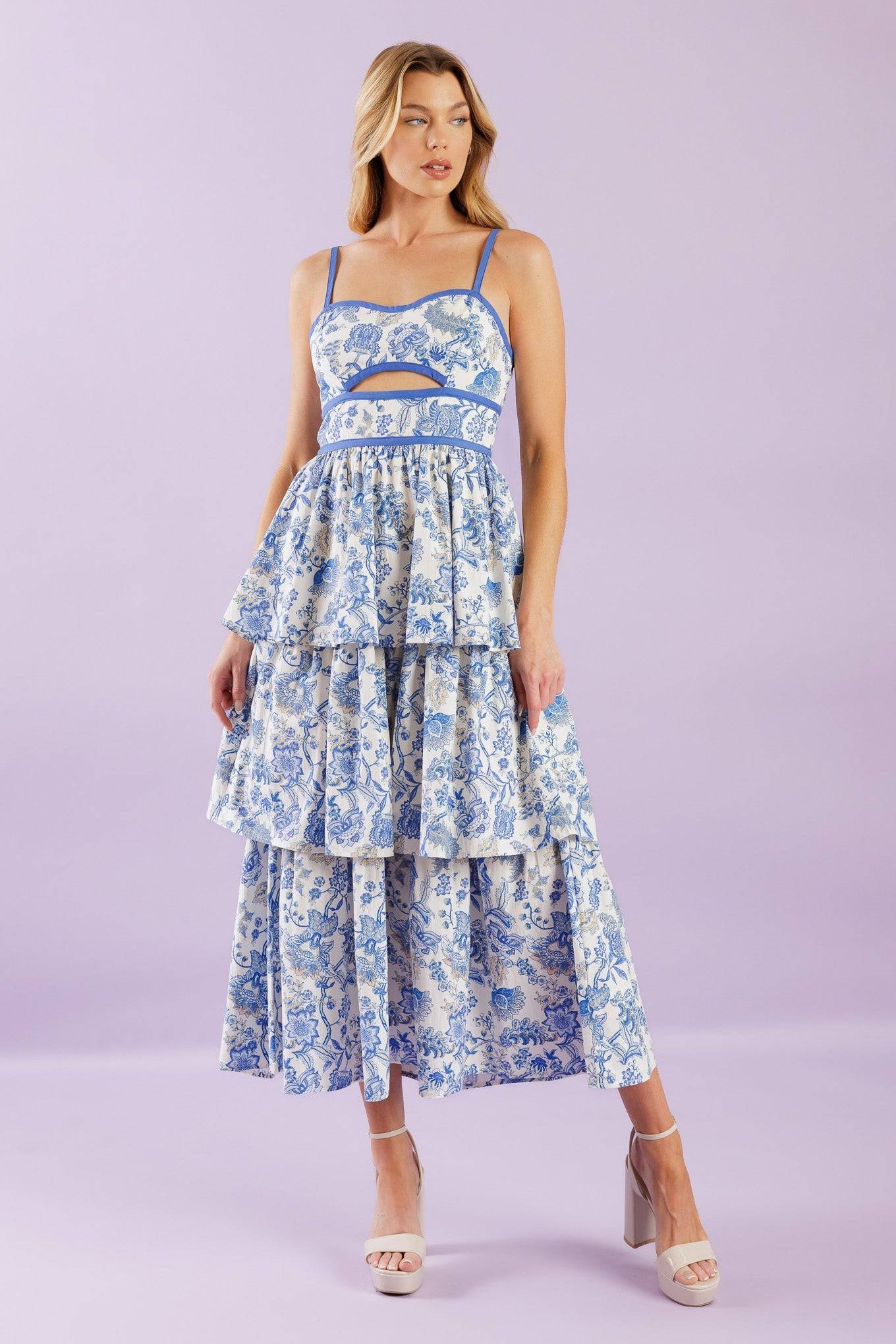 A GREAT ESCAPE WOVEN MIDI DRESS