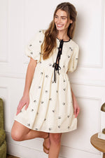 A DAY AT THE VINEYARD WOVEN MINI BADYDOLL DRESS - By Baano