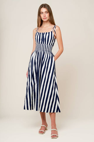 AROUND THE WORLD WOVEN MIDI DRESS - By Baano