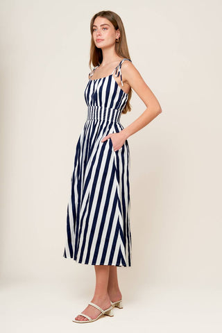 AROUND THE WORLD WOVEN MIDI DRESS - By Baano