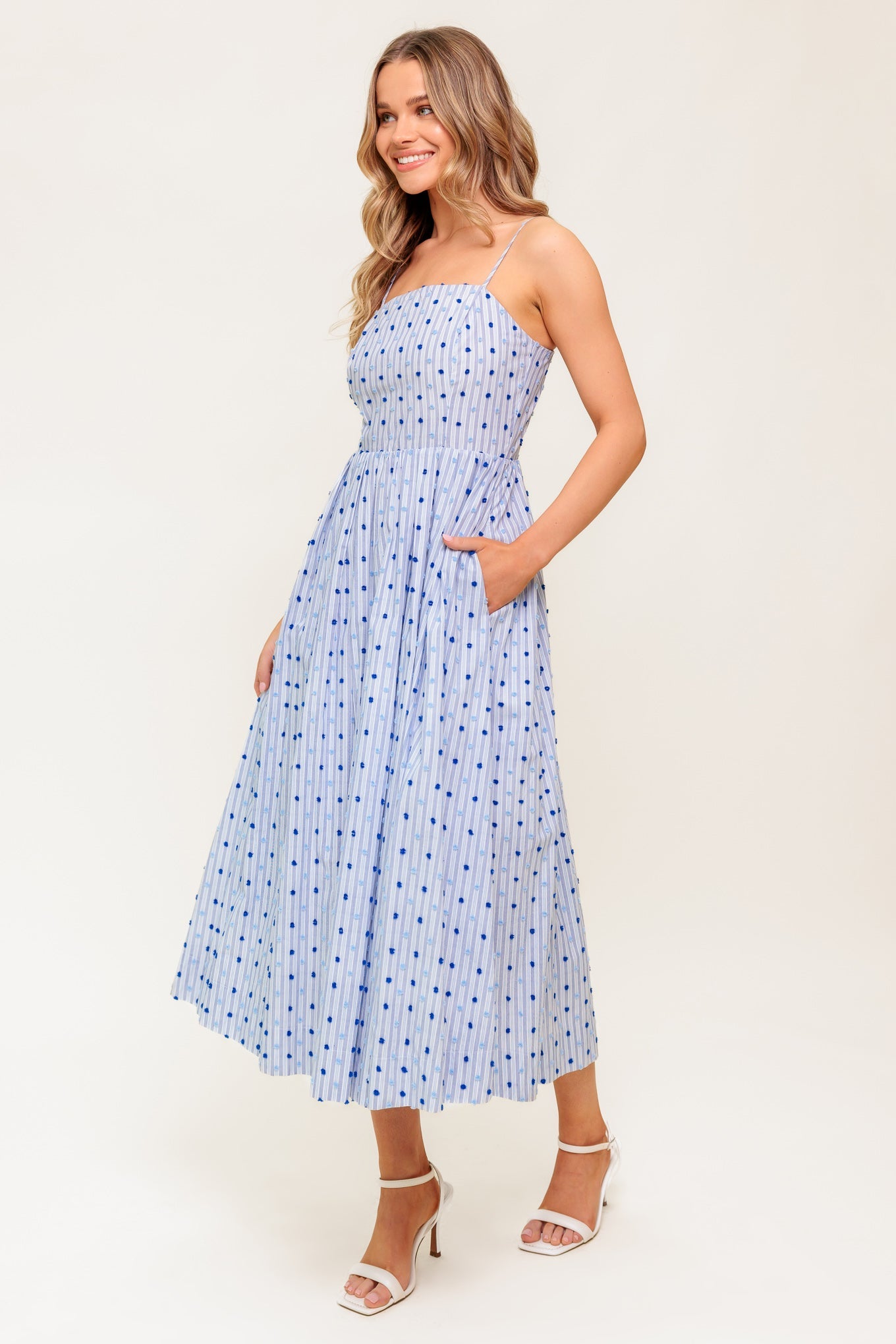 CHASE THE DAY WOVEN MIDI DRESS - By Baano