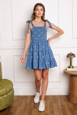DUSK ENCHANTMENT WOVEN MINI DRESS - By Baano