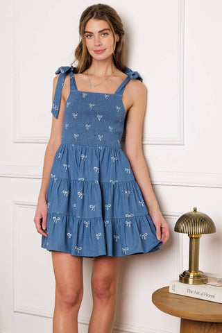 DUSK ENCHANTMENT WOVEN MINI DRESS - By Baano