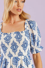 THROUGH THE GARDEN WOVEN MINI DRESS - By Baano