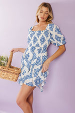 THROUGH THE GARDEN WOVEN MINI DRESS - By Baano