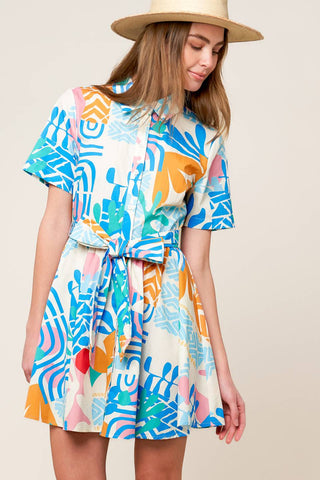 GARDEN SOCIAL WOVEN MINI DRESS - By Baano