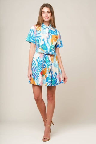 GARDEN SOCIAL WOVEN MINI DRESS - By Baano