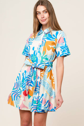 GARDEN SOCIAL WOVEN MINI DRESS - By Baano