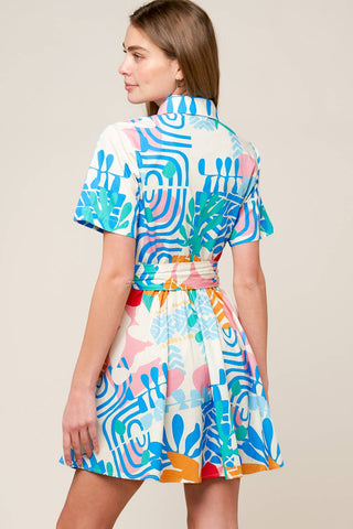 GARDEN SOCIAL WOVEN MINI DRESS - By Baano
