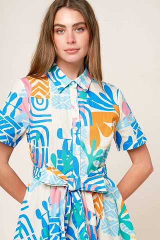 GARDEN SOCIAL WOVEN MINI DRESS - By Baano