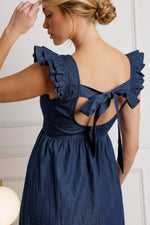 KILLING TIME CHAMBRAY MIDI DRESS - By Baano