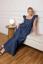 KILLING TIME CHAMBRAY MIDI DRESS - By Baano