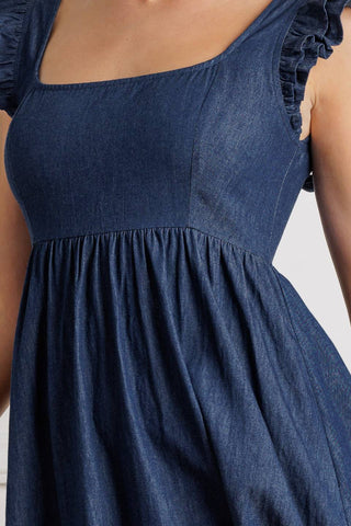 KILLING TIME CHAMBRAY MIDI DRESS - By Baano
