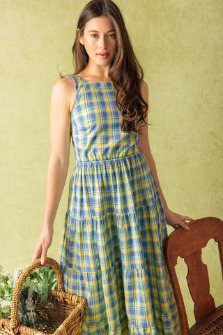 START ALL OVER WOVEN MIDI DRESS - By Baano