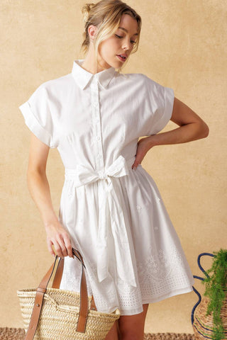 FEEL THE VIBE WOVEN MINI DRESS - By Baano