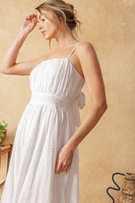 BACK AND FORTH EYELET MIDI DRESS - By Baano