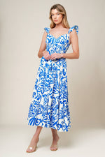 MEMORABLE ENTRANCE BLUE WOVEN MDI DRESS - By Baano