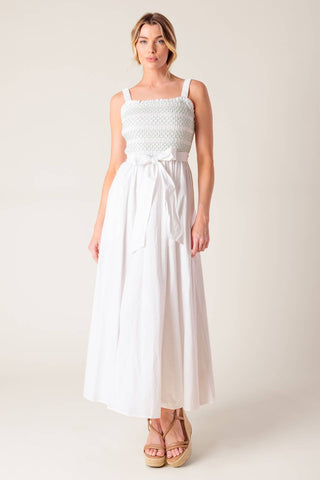 ROMINA BRODERIE WOVEN MIDI DRESS - By Baano