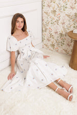 LUXE LAGOON EMBROIDERED MIDI DRESS - By Baano