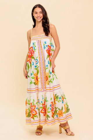 SAID AND DONE IVORY WOVEN MAXI DRESS - By Baano