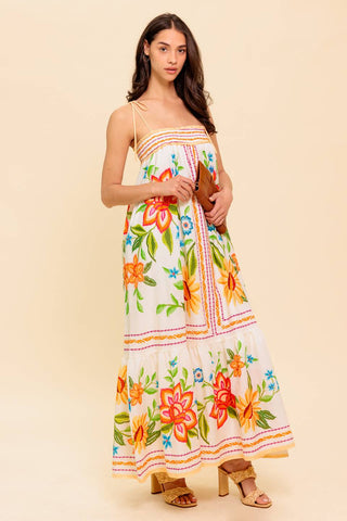 SAID AND DONE IVORY WOVEN MAXI DRESS - By Baano
