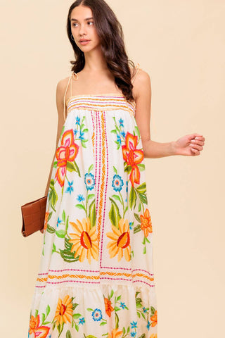 SAID AND DONE IVORY WOVEN MAXI DRESS - By Baano