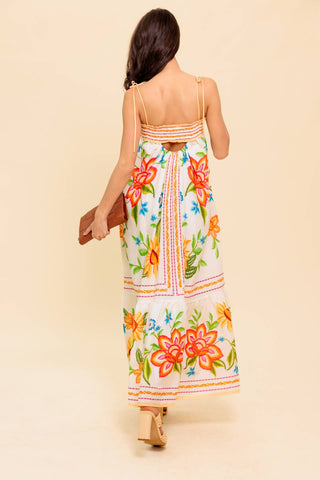 SAID AND DONE IVORY WOVEN MAXI DRESS - By Baano