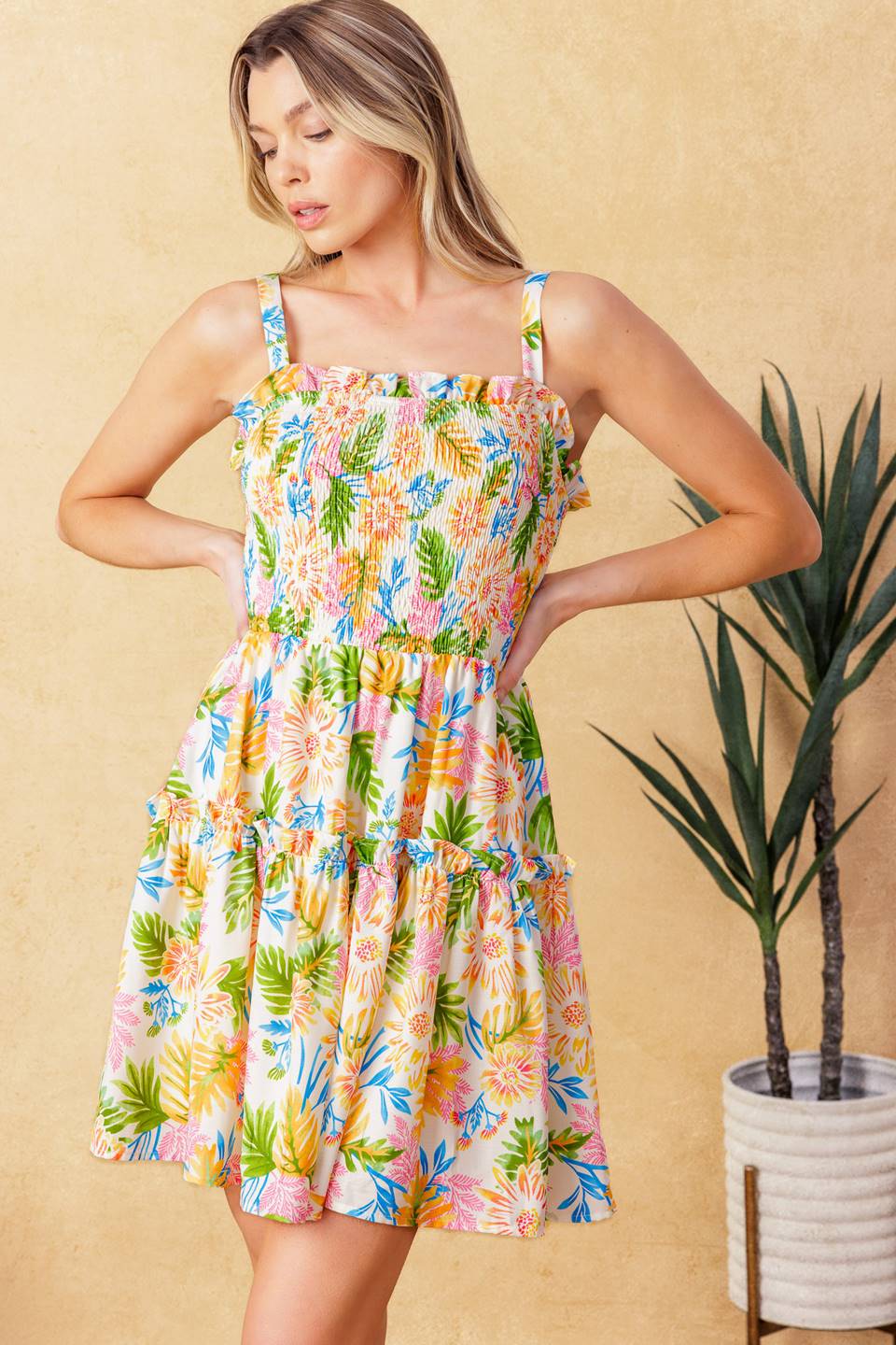 SECRET CRUSH WOVEN MINI DRESS - By Baano