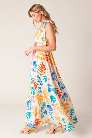 FROLIC THROUGH FIELDS WOVEN MAXI DRESS - By Baano