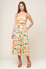 ROAMING AROUND WOVEN MIDI DRESS - By Baano