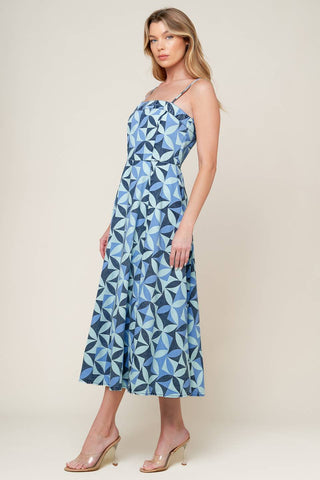 GWENNY BLUE DENIM MIDI DRESS - By Baano