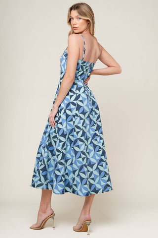 GWENNY BLUE DENIM MIDI DRESS - By Baano