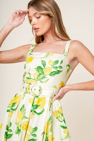 BEAMING PERFECTION IVORY WOVEN MIDI DRESS - By Baano