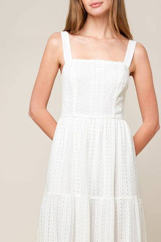 AFTER THE RAIN WHITE LACE MAXI DRESS - By Baano