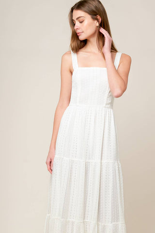 AFTER THE RAIN WHITE LACE MAXI DRESS - By Baano