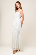 AFTER THE RAIN WHITE LACE MAXI DRESS - By Baano