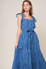 PRETTIEST BEHAVIOR CHAMBRAY MAXI DRESS - By Baano