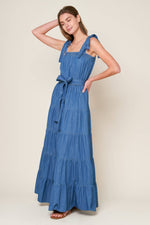 PRETTIEST BEHAVIOR CHAMBRAY MAXI DRESS - By Baano