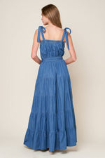 PRETTIEST BEHAVIOR CHAMBRAY MAXI DRESS - By Baano