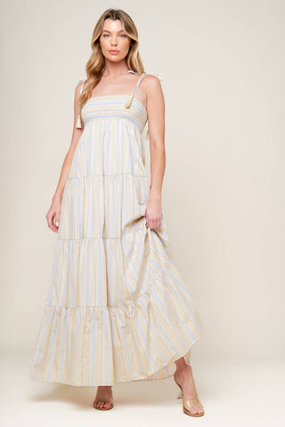 WAVES OF LIFT WOVEN MAXI DRESS - By Baano