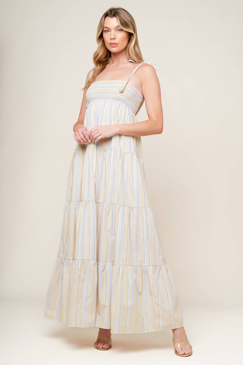 WAVES OF LIFT WOVEN MAXI DRESS - By Baano