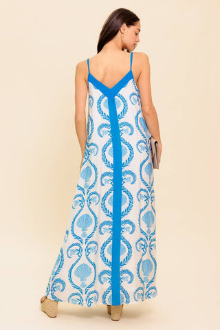 WEEKEND GETAWAY BLUE WOVEN MAXI DRESS - By Baano