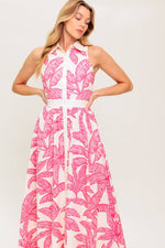 WHISPER IN BLOOM WOVEN MIDI DRESS - By Baano