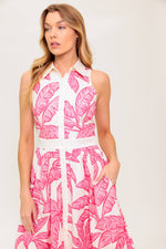 WHISPER IN BLOOM WOVEN MIDI DRESS - By Baano