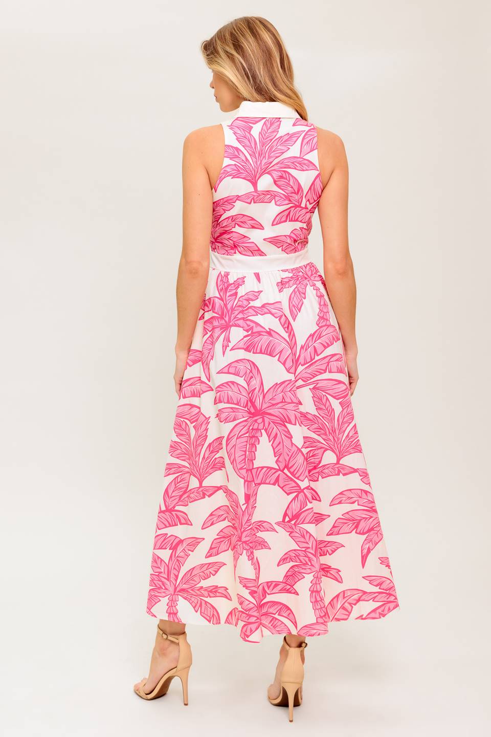 WHISPER IN BLOOM WOVEN MIDI DRESS - By Baano