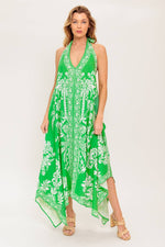HOLD ONTO HOPE GREEN WOVEN MIDI DRESS - By Baano